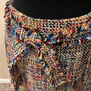 Vintage Oscar de la Renta Multi-Color Wool Blend Tweed Skirt